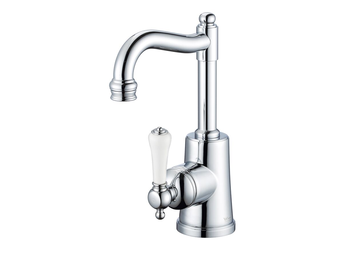 reece Kado Era English Basin Mixer Porcelain Handle Chrome (5 Star)