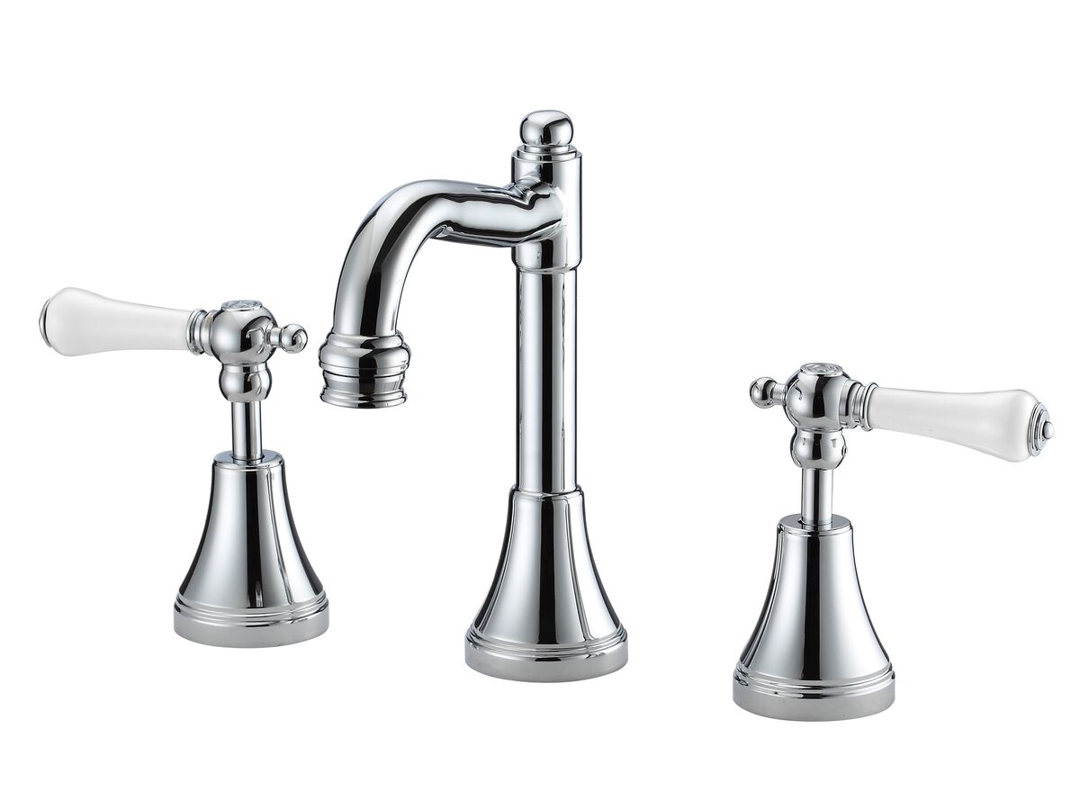 reece Kado Era English Basin Set Fixed Lever Porcelain Handle Chrome (5 Star)