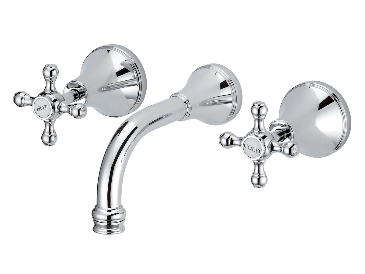 reece Kado Era Wall Basin Set 150mm Cross Handles Chrome (5 Star)