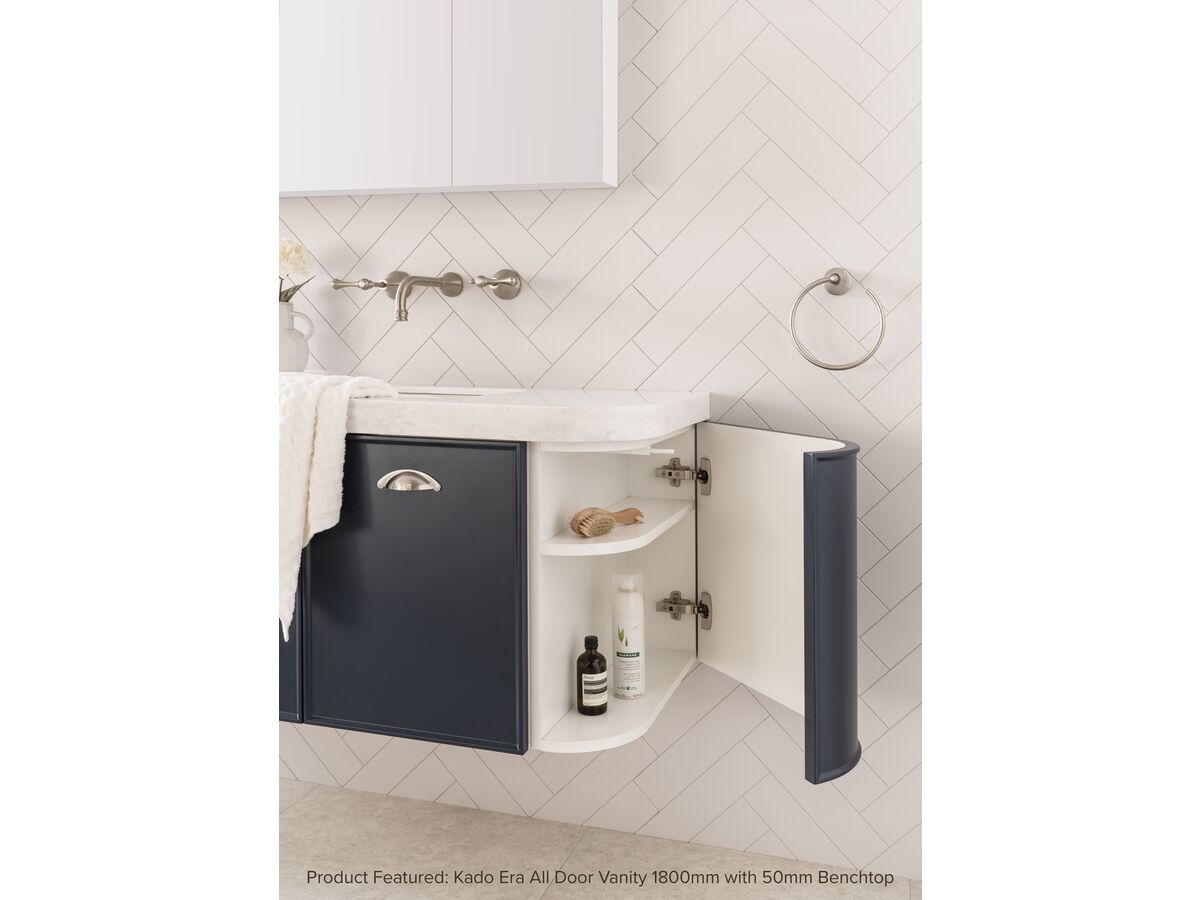 Reece Kado Era Wall Basin Set 200mm Lever Handle Brushed Nickel (5 Star)