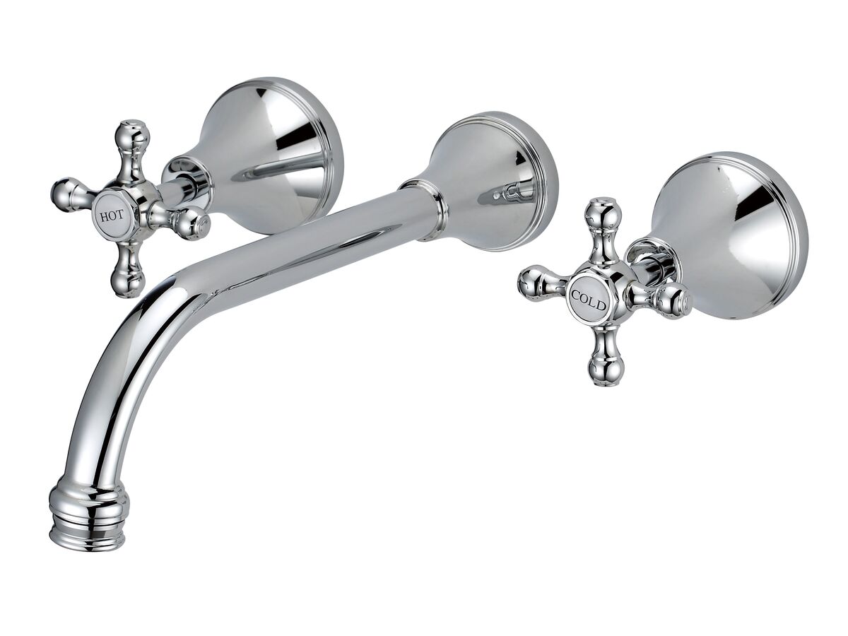 reece Kado Era Wall Basin Set 250mm Cross Handles Chrome (5 Star)