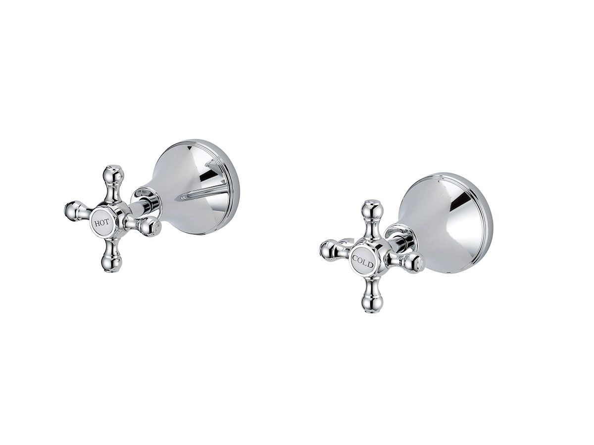 reece Kado Era Wall Top Assemblies Cross Handles Chrome
