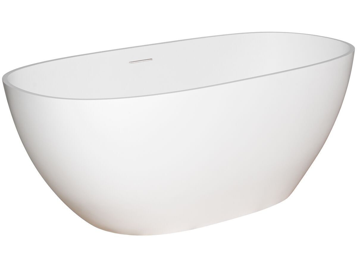 reece Kado Lussi Cast Solid Surface Freestanding Bath with Plug & Waste 1700mm White
