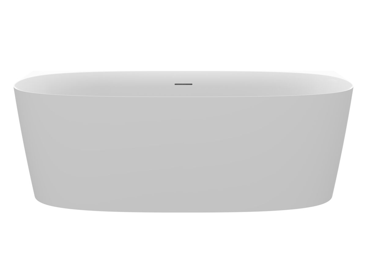 Reece Kado Lux Back To Wall Bath 1700mm X 750mm X 580mm With Overflow Matte White