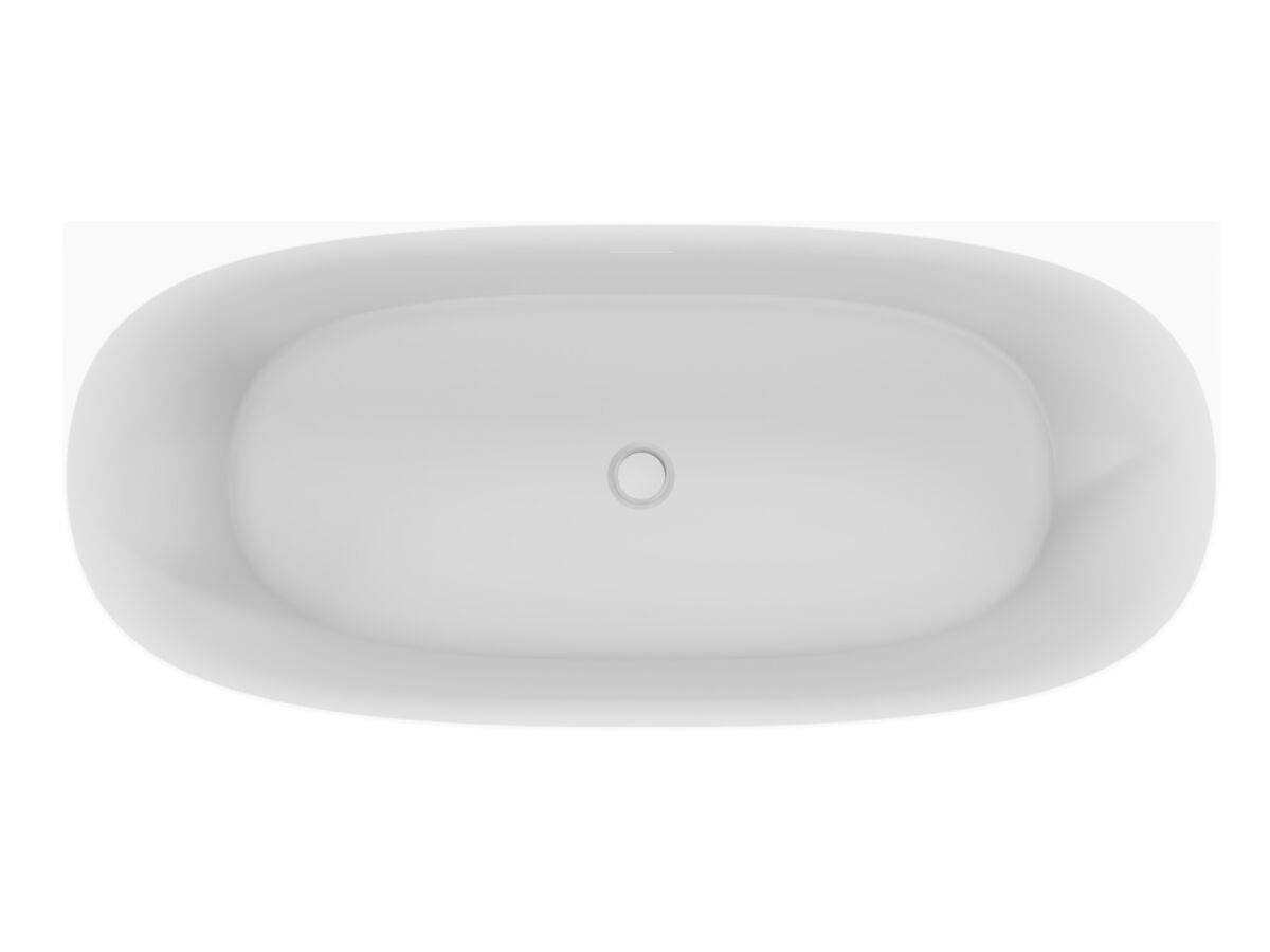 Reece Kado Lux Back To Wall Bath 1700mm X 750mm X 580mm With Overflow Matte White