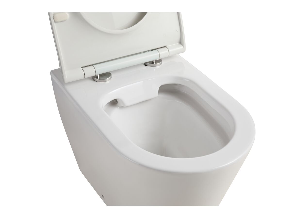 Reece Kado Lux Back To Wall Rimless Back To Wall Pan With Thin Soft Close Quick Release Seat (4 Star)