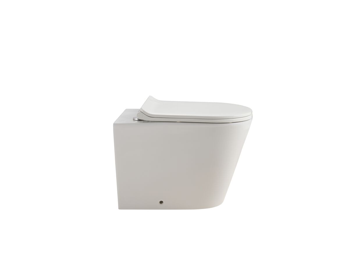 Reece Kado Lux Back To Wall Rimless Back To Wall Pan With Thin Soft Close Quick Release Seat (4 Star)