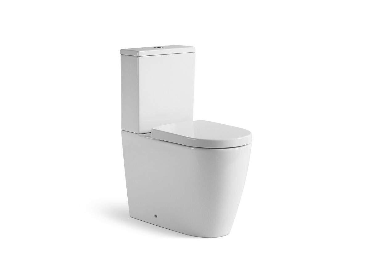 reece Kado Lux Close Coupled Back to Wall Rimless Plus Overheight Back Inlet Toilet Suite with Soft Close Quick Release Seat White (4 Star)