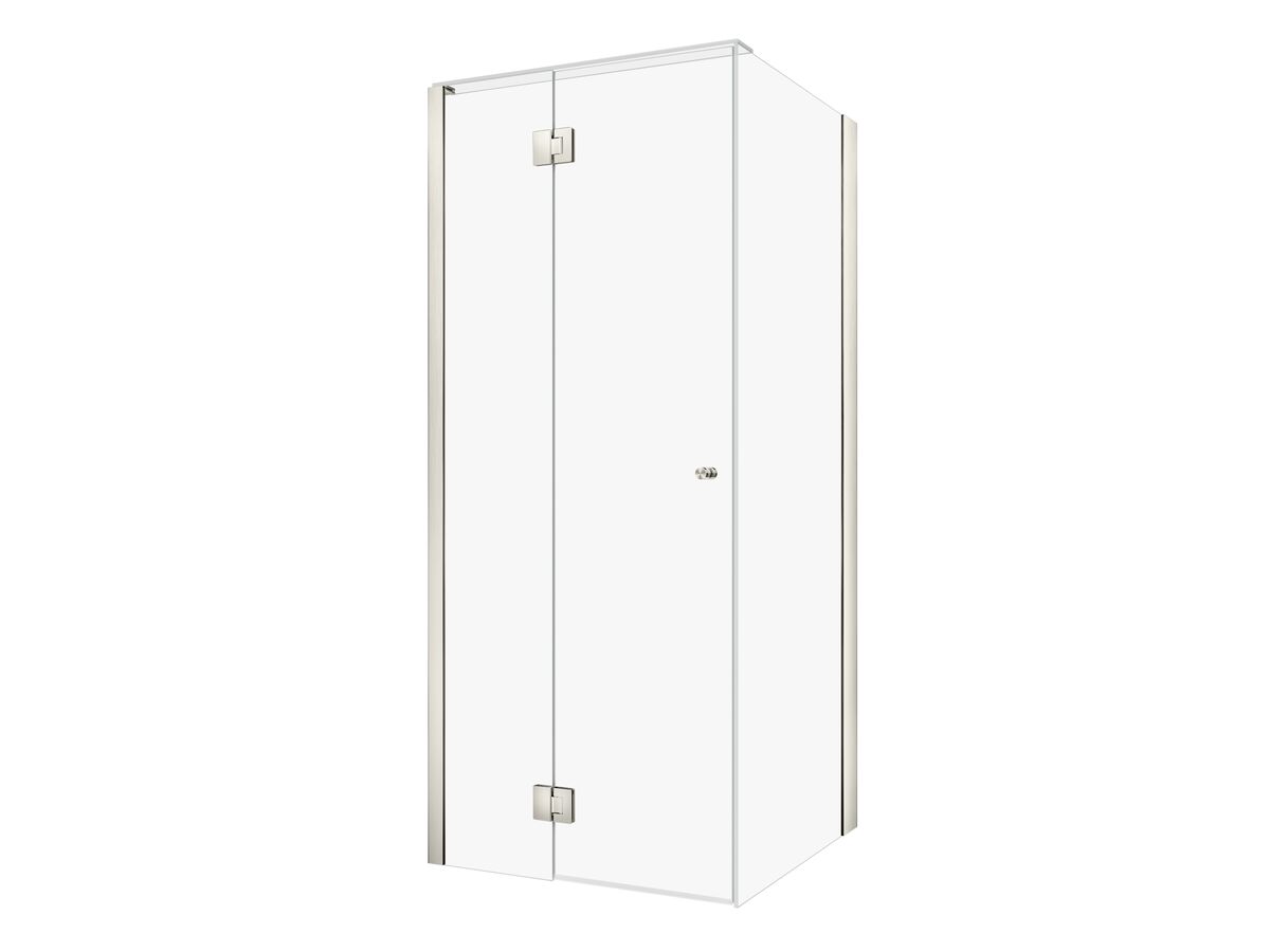 reece Kado Lux Frameless Enclosure with Wall Channel 900 x 900mm Brushed Nickel