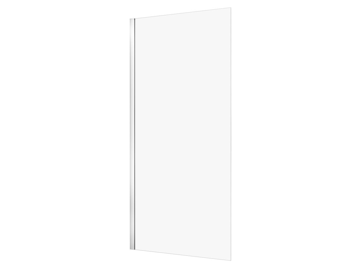 reece Kado Lux Frameless Rectangular Panel with Wall Channel Clear Glass 1000mm Chrome