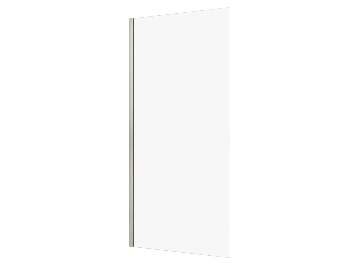reece Kado Lux Frameless Rectangular Panel with Wall Channel Clear Glass 1000mm Brushed Nickel