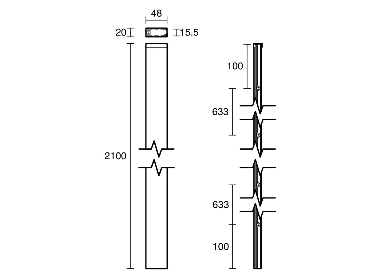 Reece Kado Lux Frameless Shower Screen Wall Channel Chrome