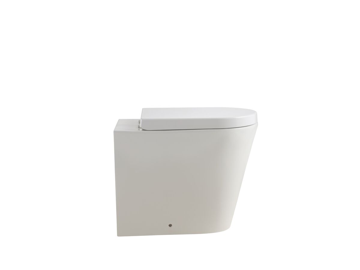 Reece Kado Lux Rimless Plus Back To Wall Overheight Pan With Soft Close Quick Release Seat (4 Star)