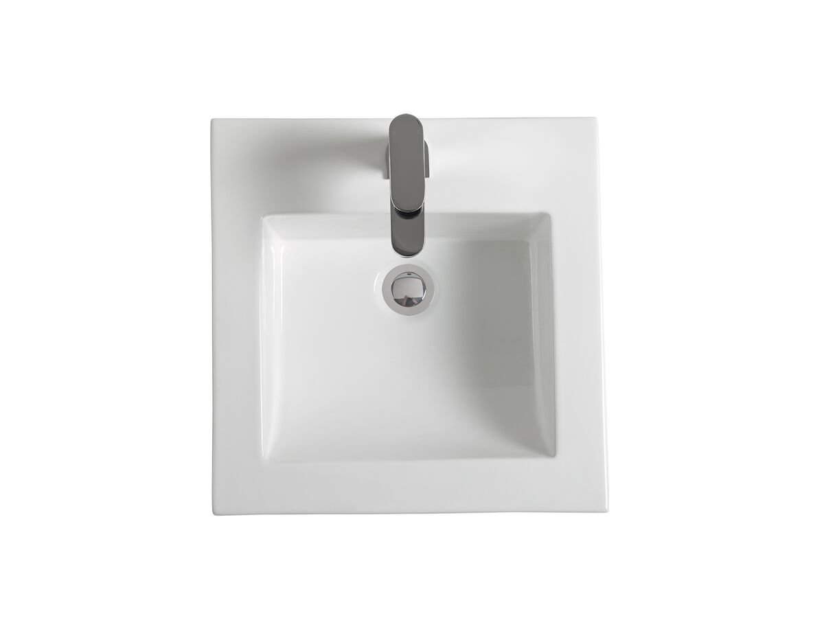 Reece Kado Lux Vanity Basin 1 Taphole 415mm With Overflow White