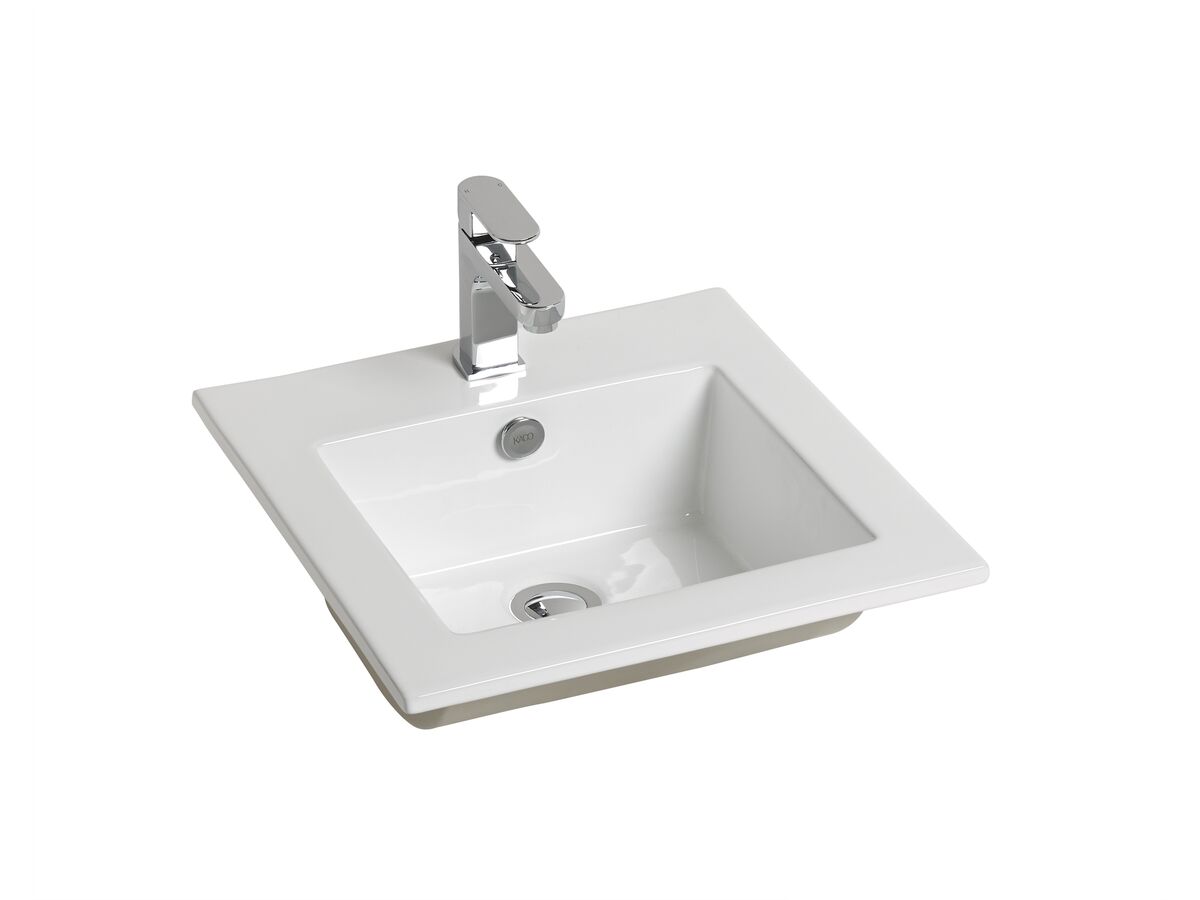 Reece Kado Lux Vanity Basin 1 Taphole 415mm With Overflow White
