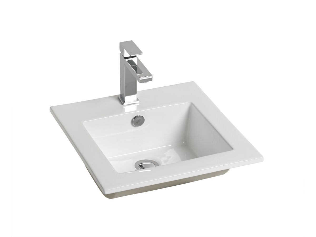 reece Kado Lux Vanity Basin 1 Taphole 415mm with Overflow White