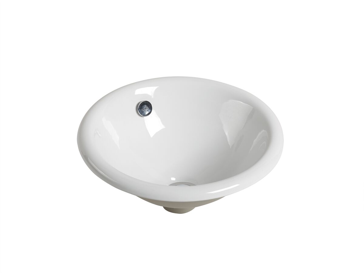 Reece Kado Lux Vanity Basin 400mm White No Taphole With Overflow