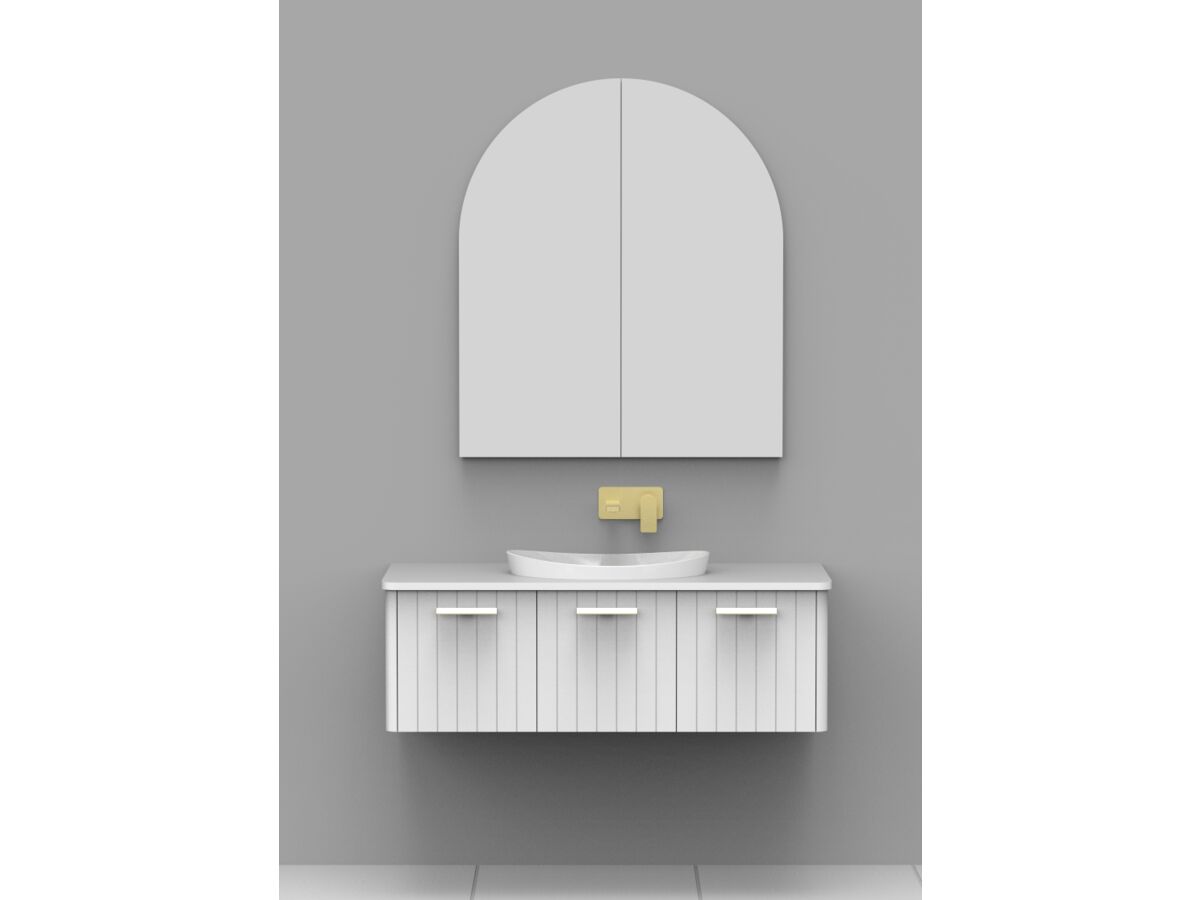 Reece Kado Neue Arch 900 X 1050mm 2 Door Mirrored Shaving Cabinet