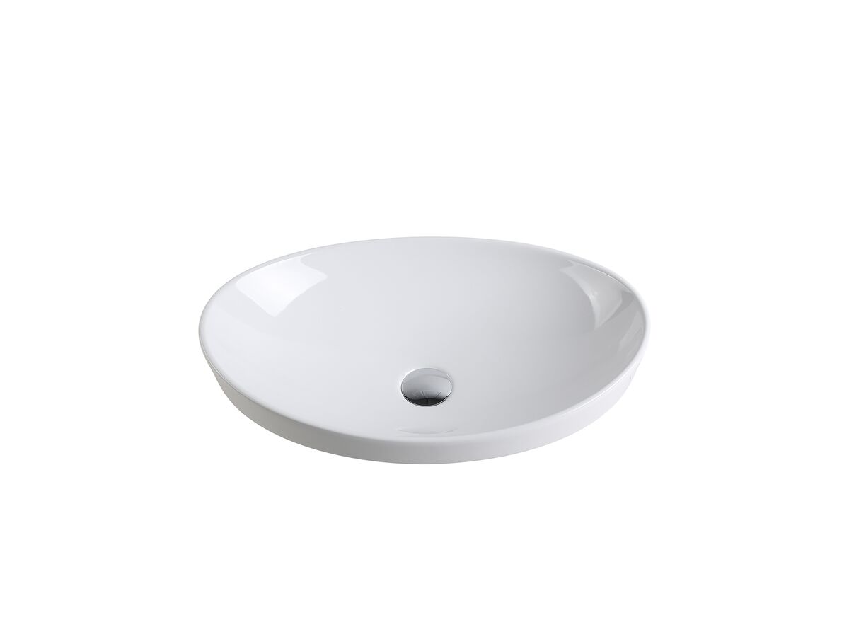 Reece Kado Neue Oval Semi Inset Basin No Taphole 560mm White