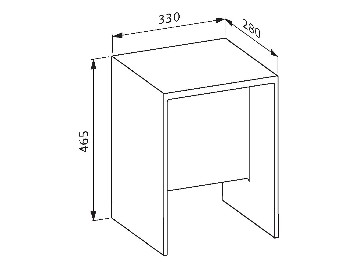 Reece LAUFEN Kartell 330mm X 280mm X 465mm Stool Transparent Crystal