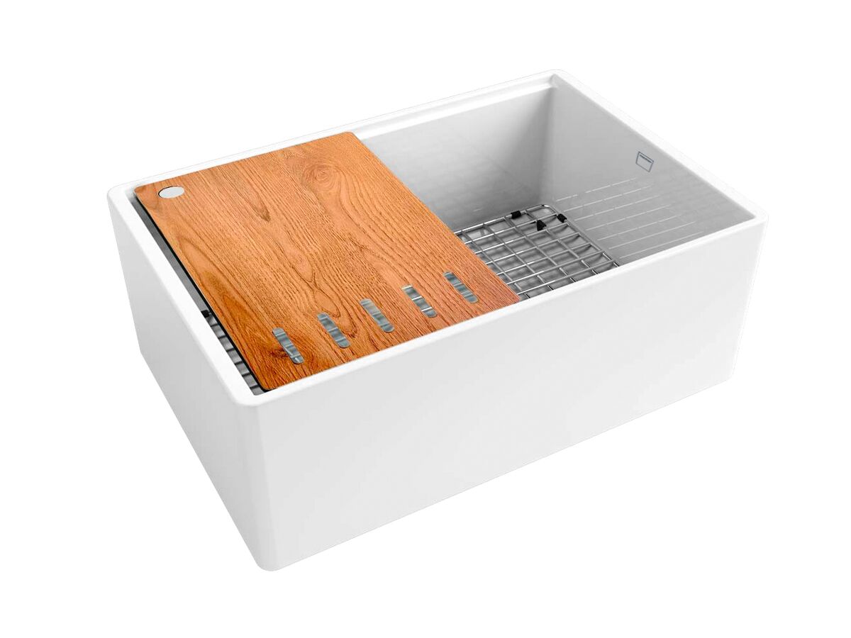 Reece Memo Harper Single Bowl Butler Sink 760mm Fireclay White