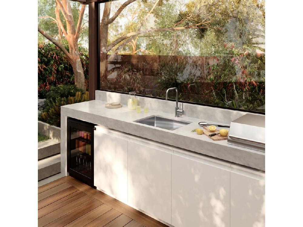 Reece Memo Isla Outdoor Extended Single Bowl Sink No Taphole 316 Stainless Steel