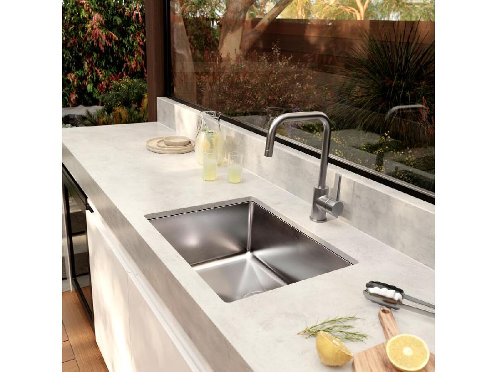 Reece Memo Isla Outdoor Extended Single Bowl Sink No Taphole 316 Stainless Steel