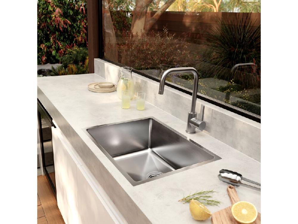 Reece Memo Isla Outdoor Extended Single Bowl Sink No Taphole 316 Stainless Steel