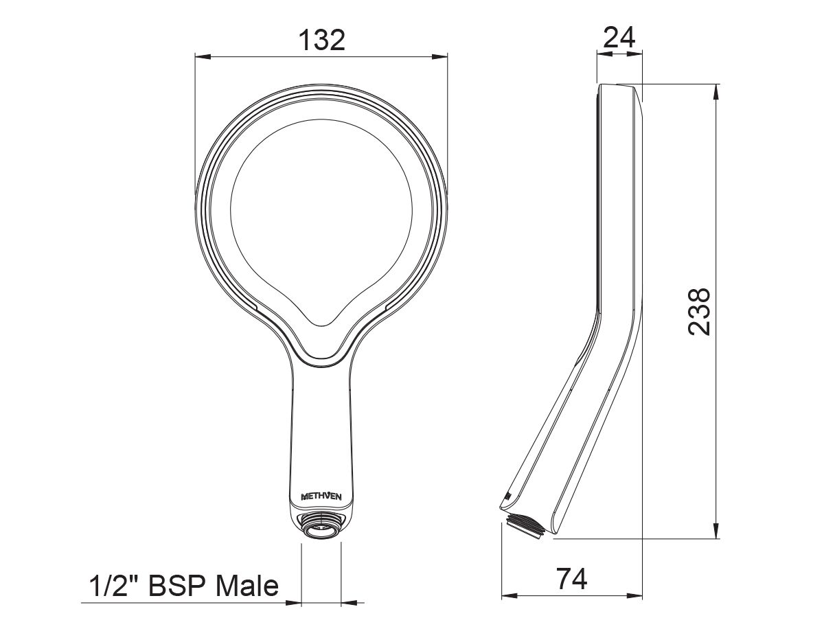 Reece Methven Aio Aurajet Handset Only Chrome (3 Star)