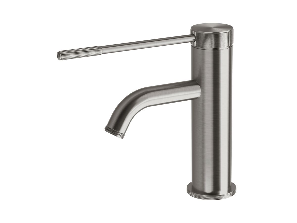 reece Milli Etch Basin Mixer Tap with Extended Lever Brushed Gunmetal (6 Star) Lead Free
