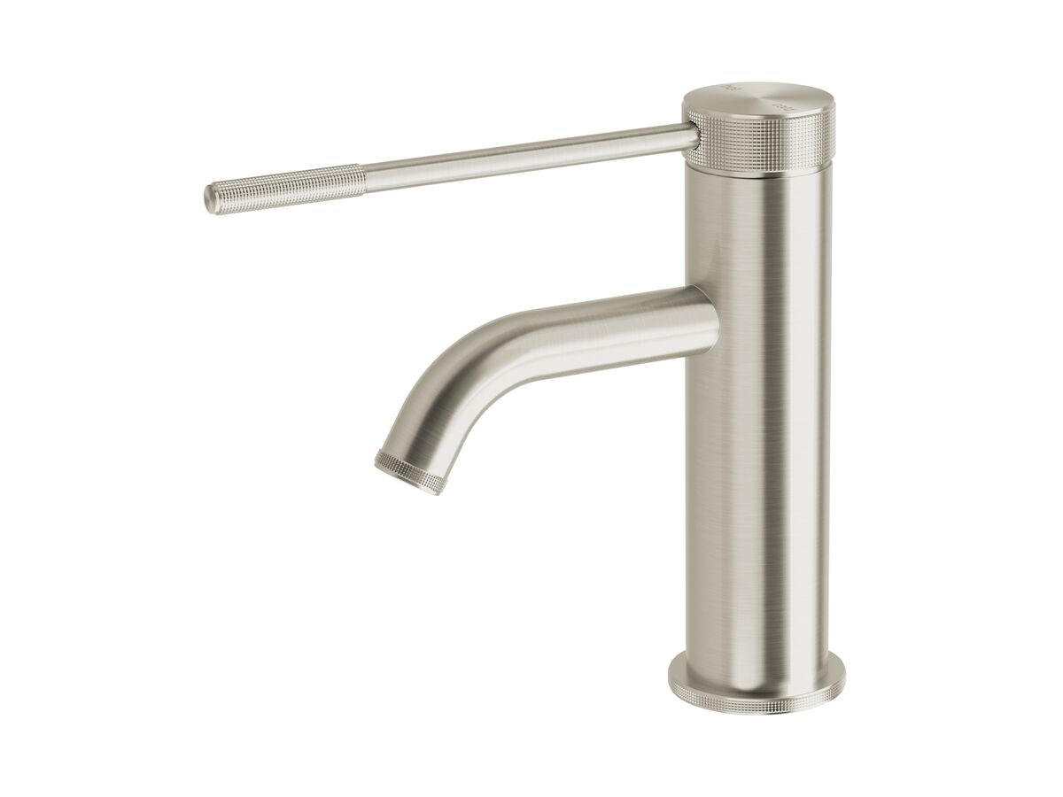 reece Milli Etch Basin Mixer Tap with Extended Lever Brushed Nickel (6 Star) Lead Free
