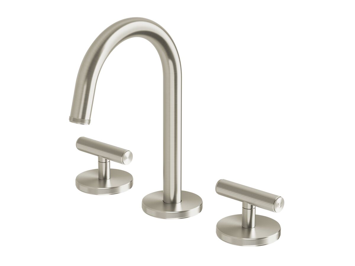 reece Milli Etch Basin Tap Set Brushed Nickel (6 Star) Lead Free