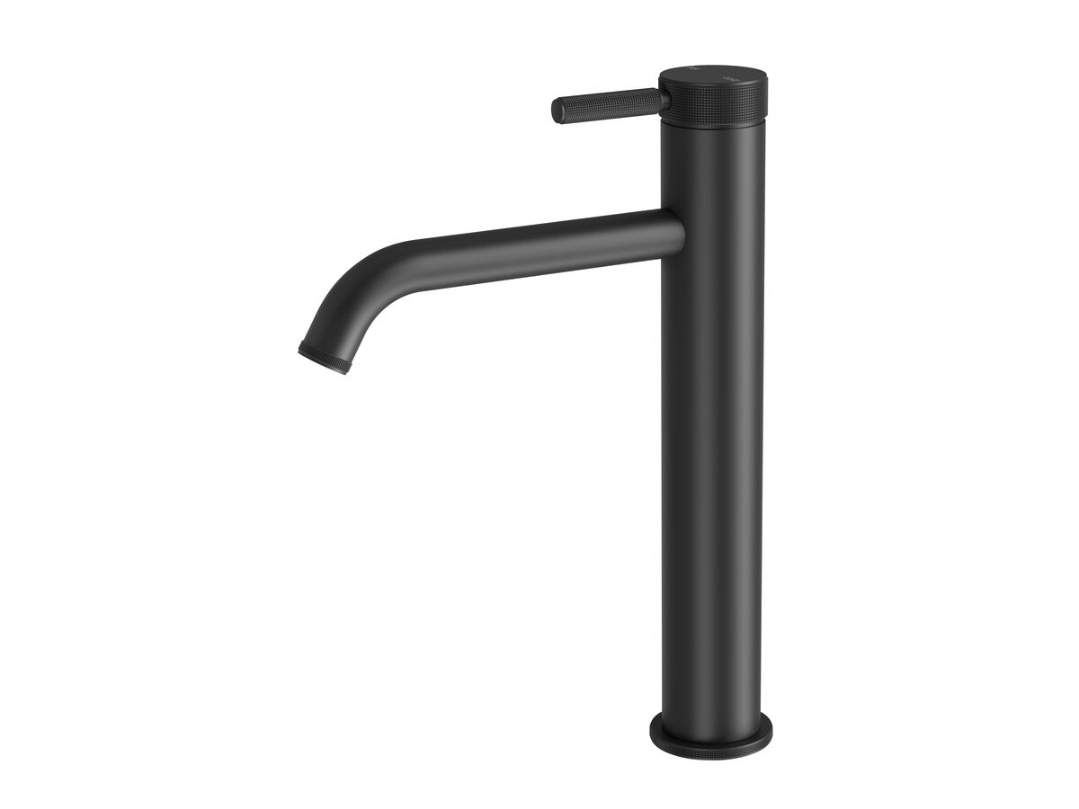 reece Milli Etch Extended Height Basin Mixer Tap Matte Black (6 Star) Lead Free