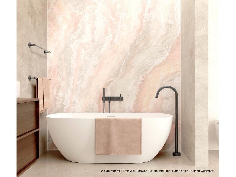 Reece Milli Etch Floor Mounted Bath Outlet Brushed Bronze