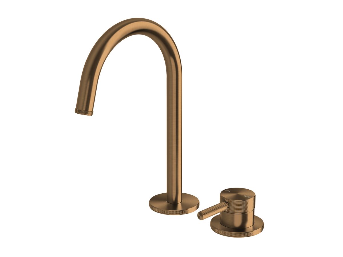 reece Milli Etch Hob Basin Mixer Set Brushed Bronze (6 Star) Lead Free