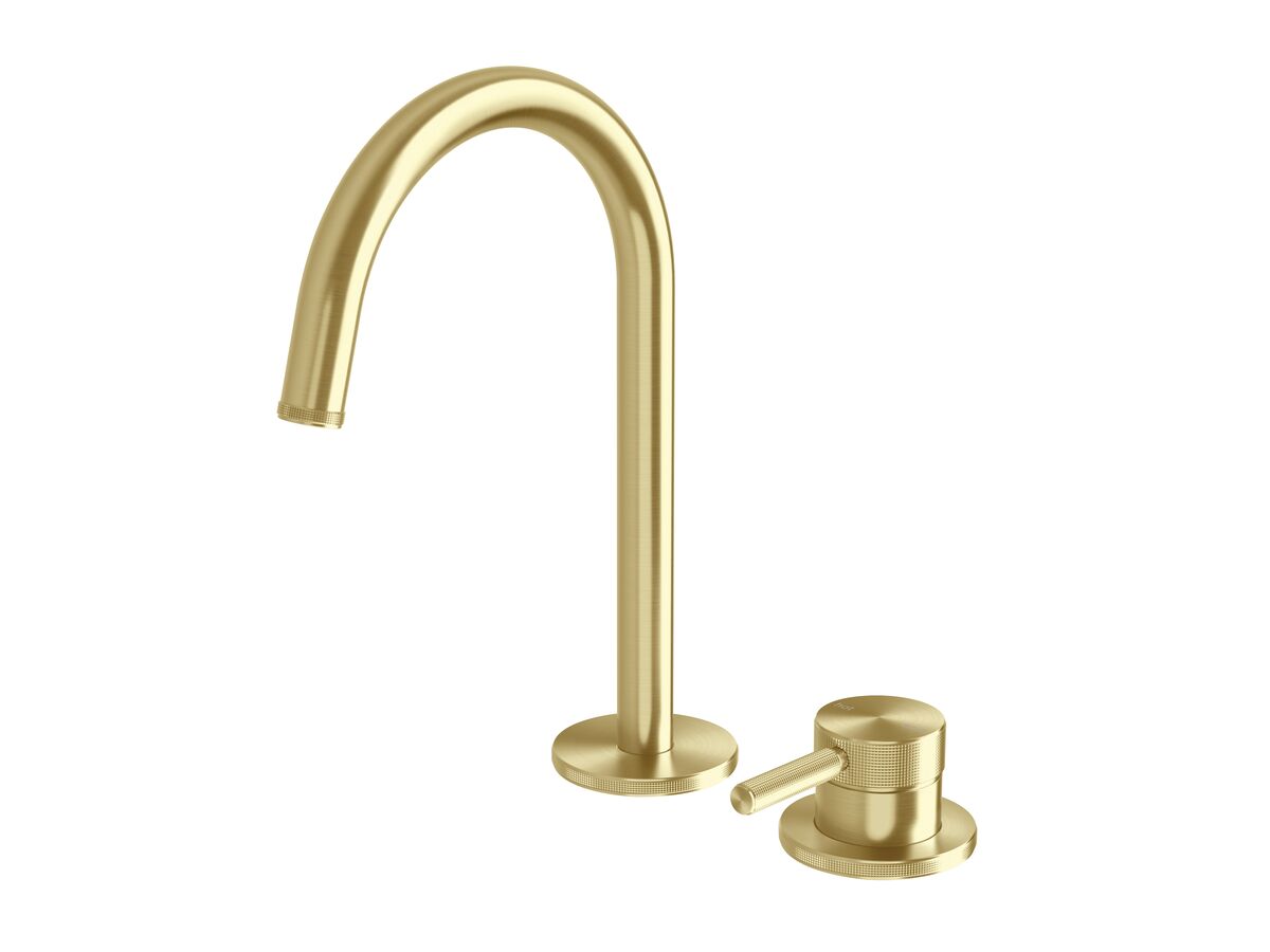 reece Milli Etch Hob Basin Mixer Set Brushed Gold (6 Star) Lead Free