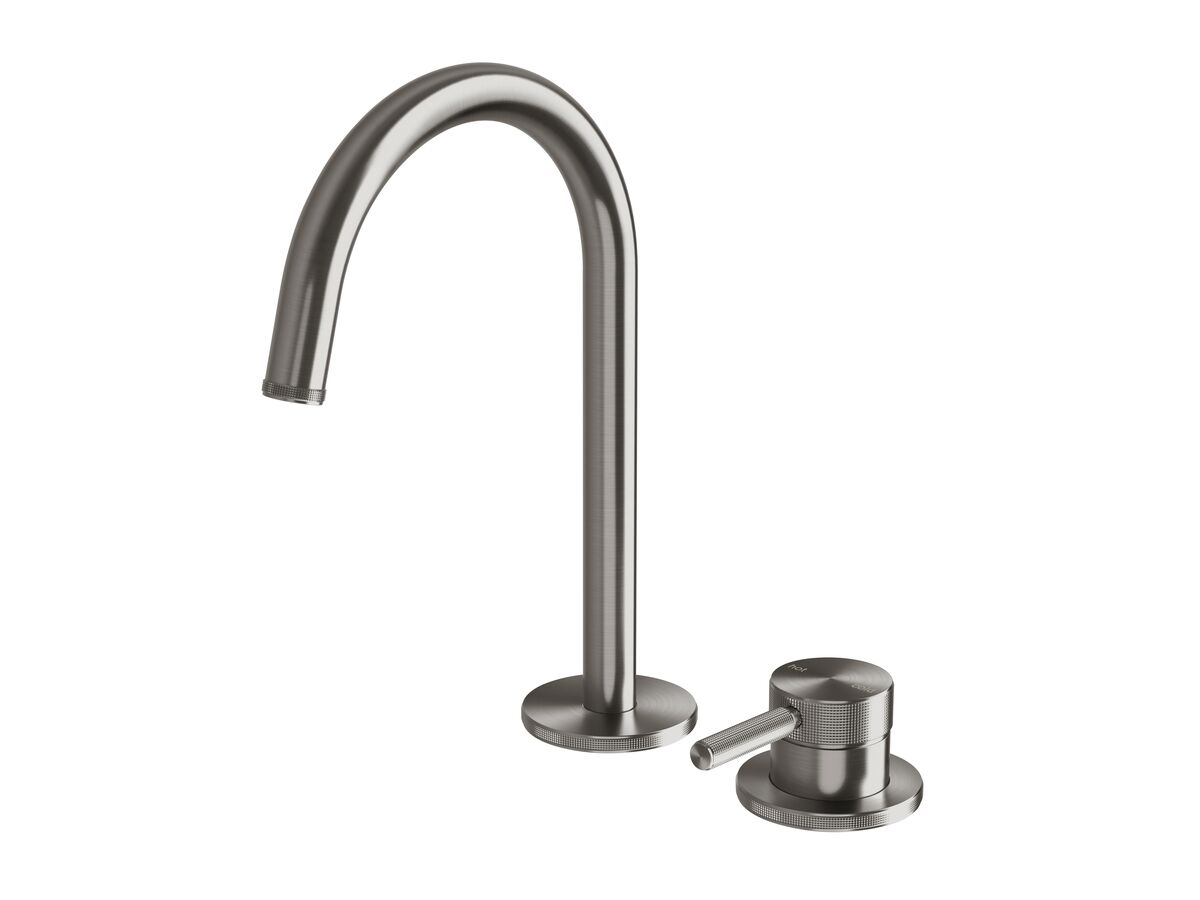 reece Milli Etch Hob Basin Mixer Set Brushed Gunmetal (6 Star) Lead Free