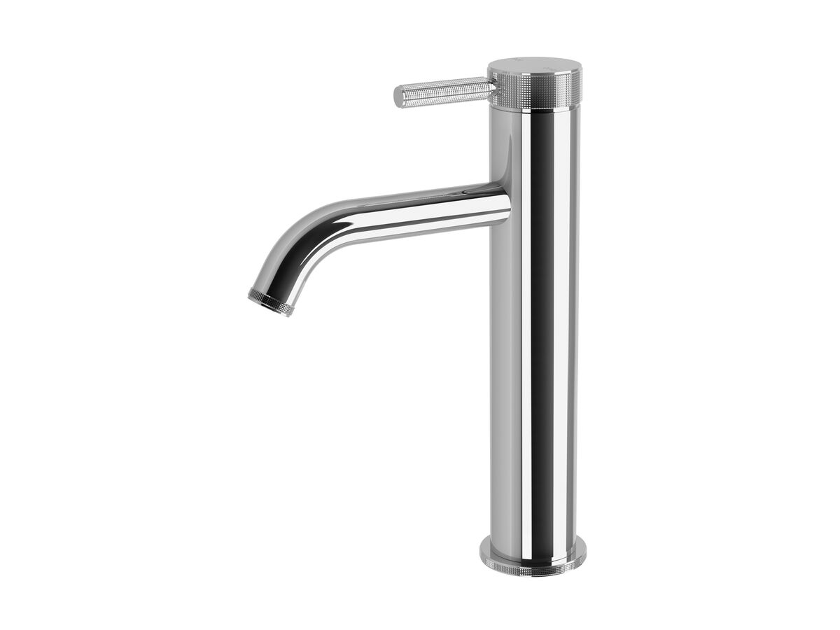 reece Milli Etch Medium Height Basin Mixer Tap Chrome (6 Star) Lead Free
