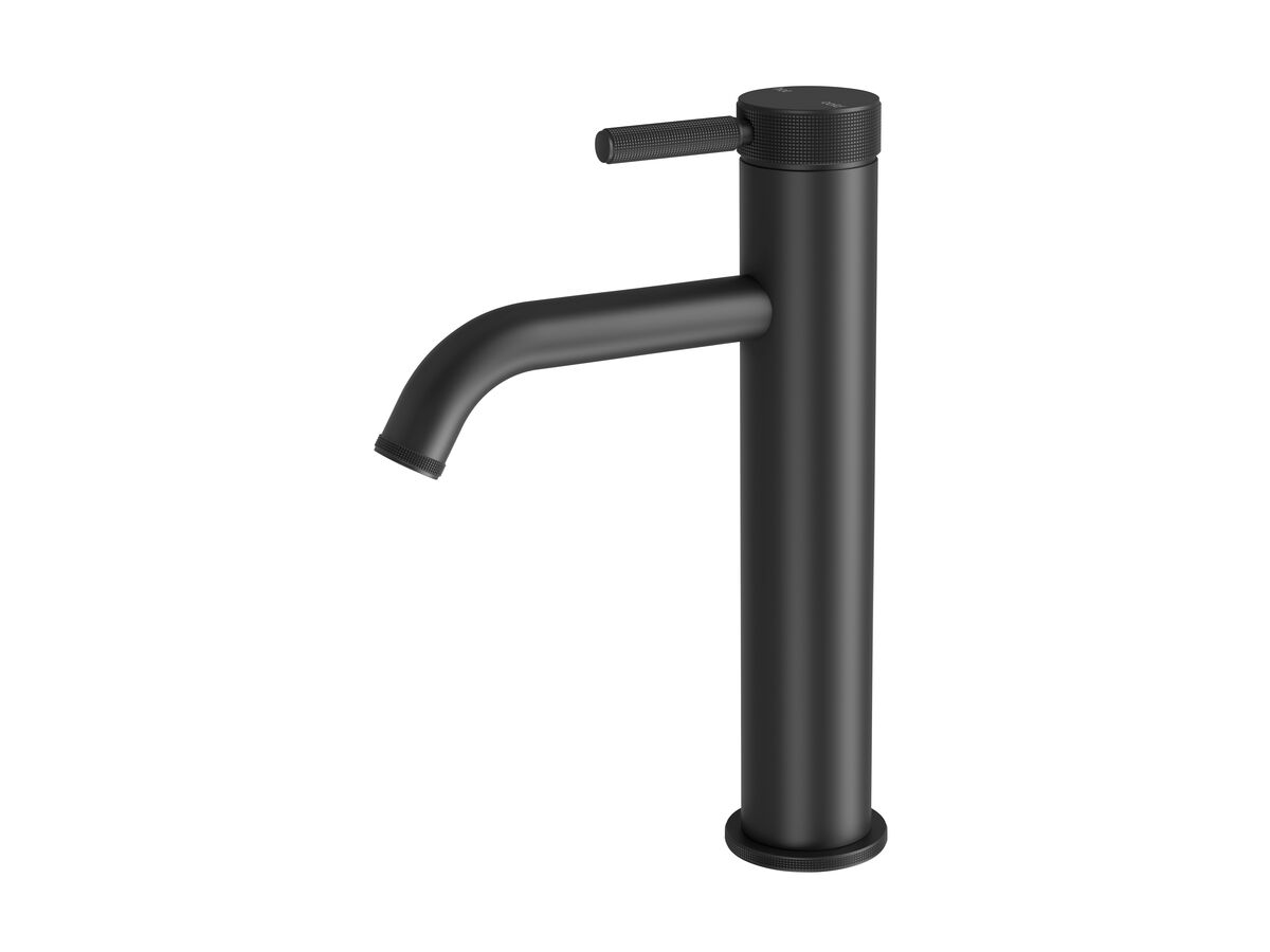 reece Milli Etch Medium Height Basin Mixer Tap Matte Black (6 Star) Lead Free