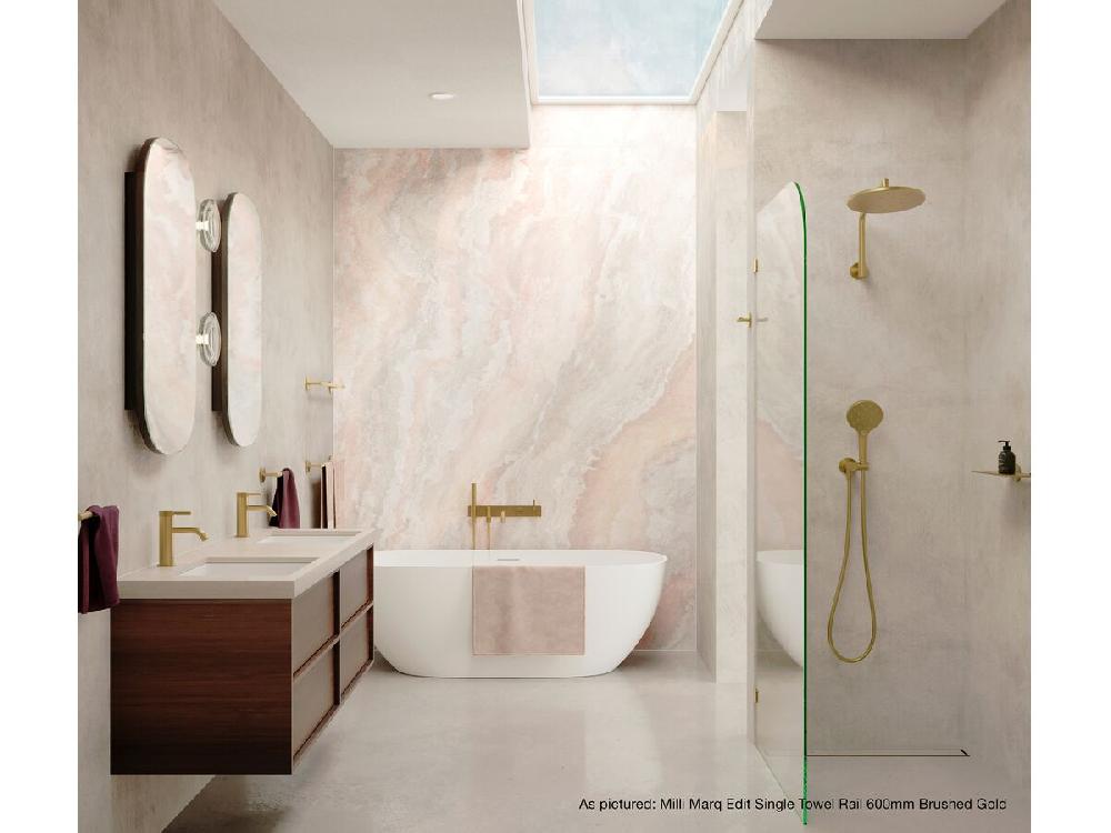 Reece Milli Etch Shower Mixer Tap System With Handshower Brushed Gold (3 Star)