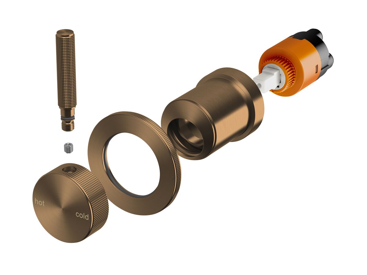 reece Milli Etch Shower Mixer Tap Trimset Brushed Bronze Lead Free