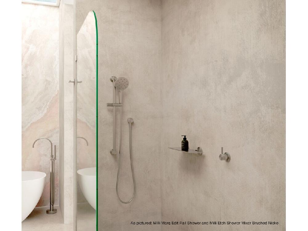 Reece Milli Etch Shower Mixer Tap Trimset Matte Black Lead Free