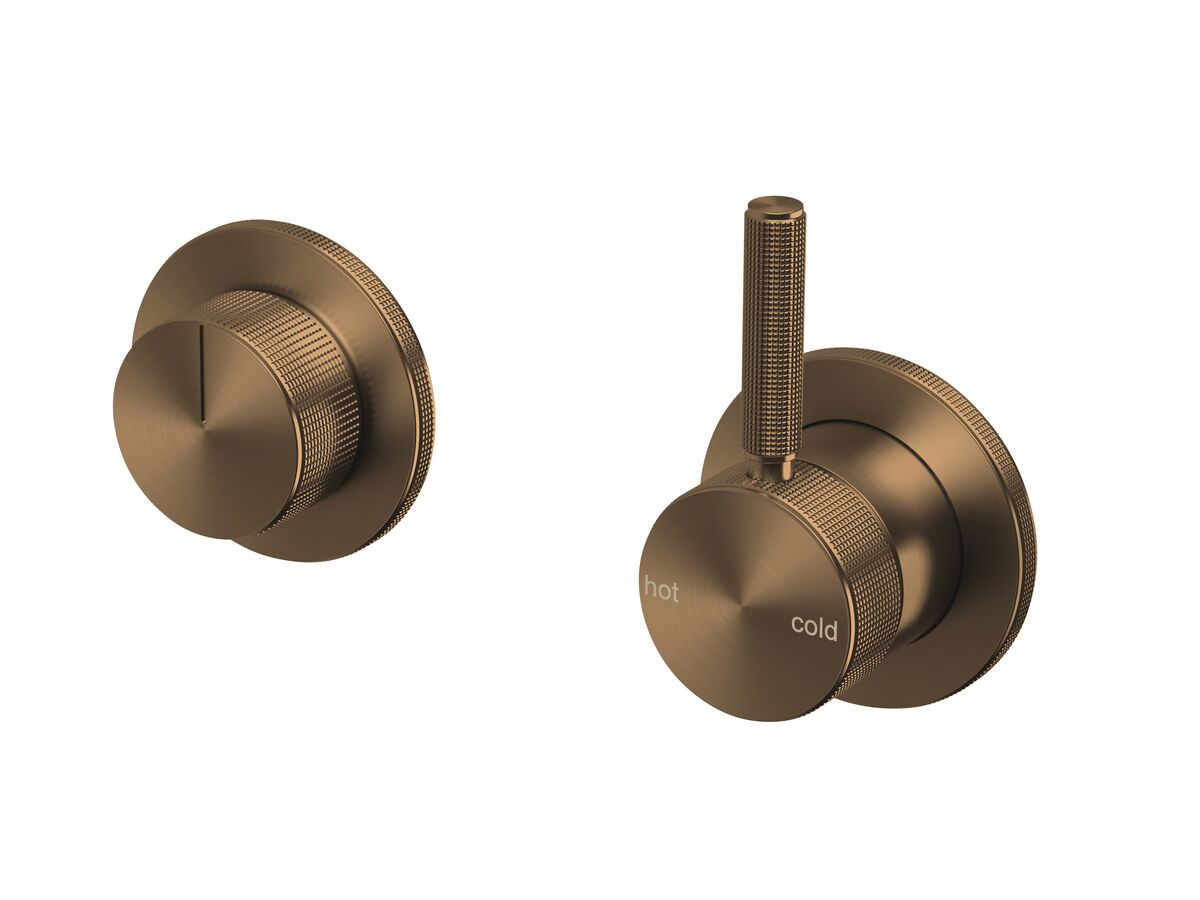 reece Milli Etch Shower Mixer Tap with Diverter Brushed Bronze Lead Free