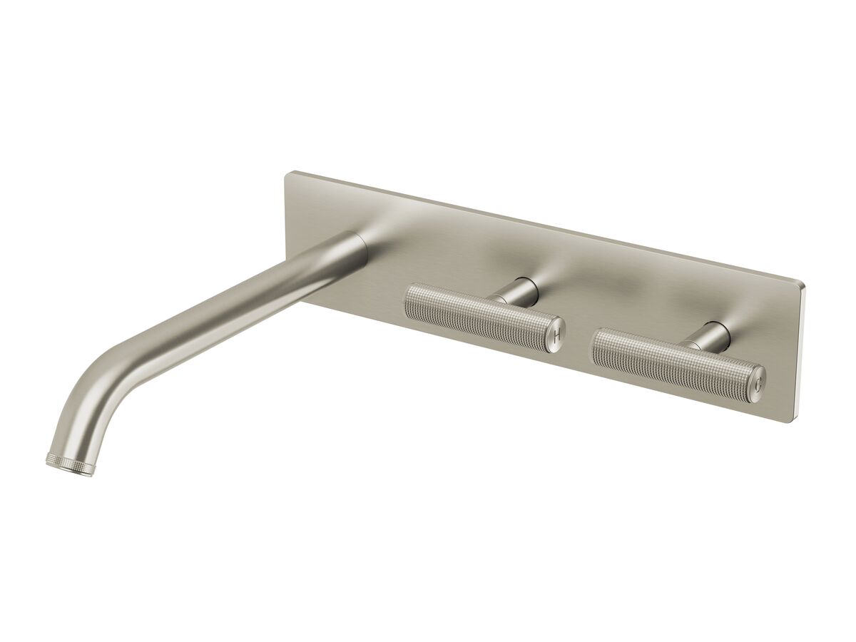 reece Milli Etch Wall Basin / Bath Hostess Tap System Brushed Nickel (6 Star) Lead Free