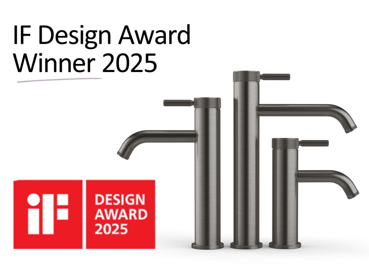 Reece Milli Etch Wall Basin/Bath Mixer Tap Set Square Backplate Brushed Nickel (6 Star) Lead Free