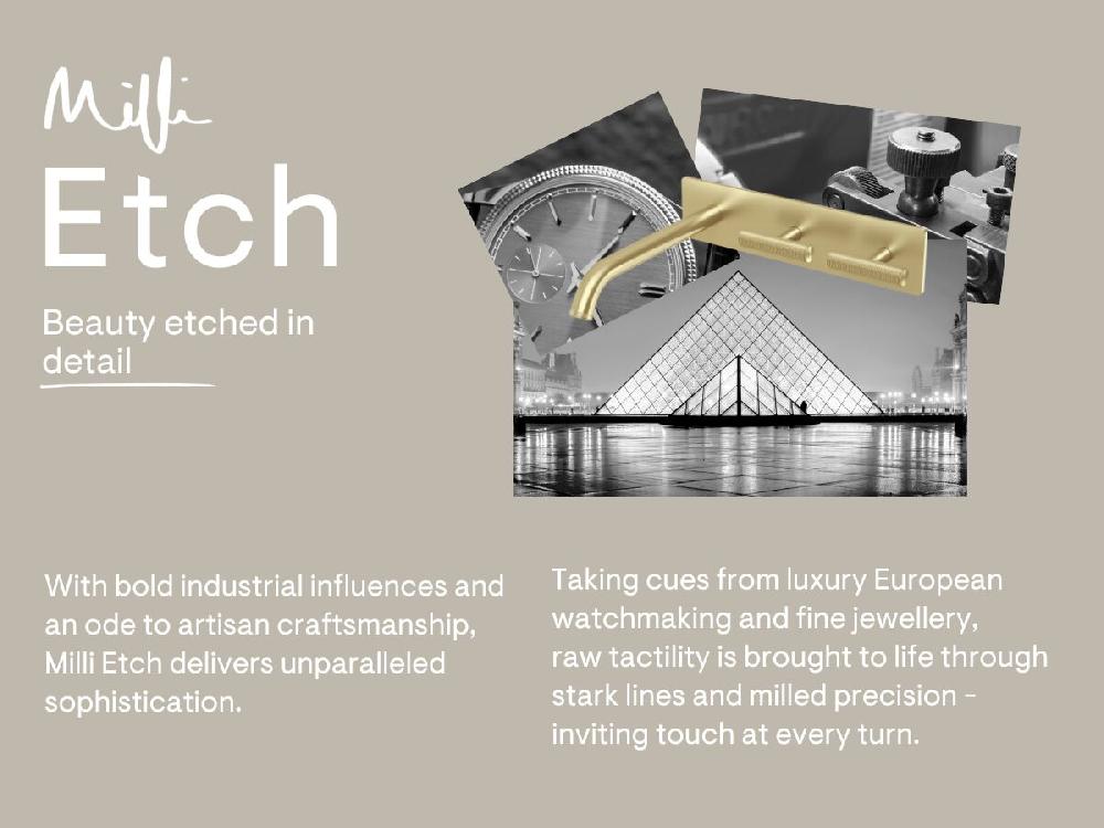 Reece Milli Etch Wall Basin/Bath Mixer Tap Set Square Kit Brushed Gunmetal (6 Star) Lead Free