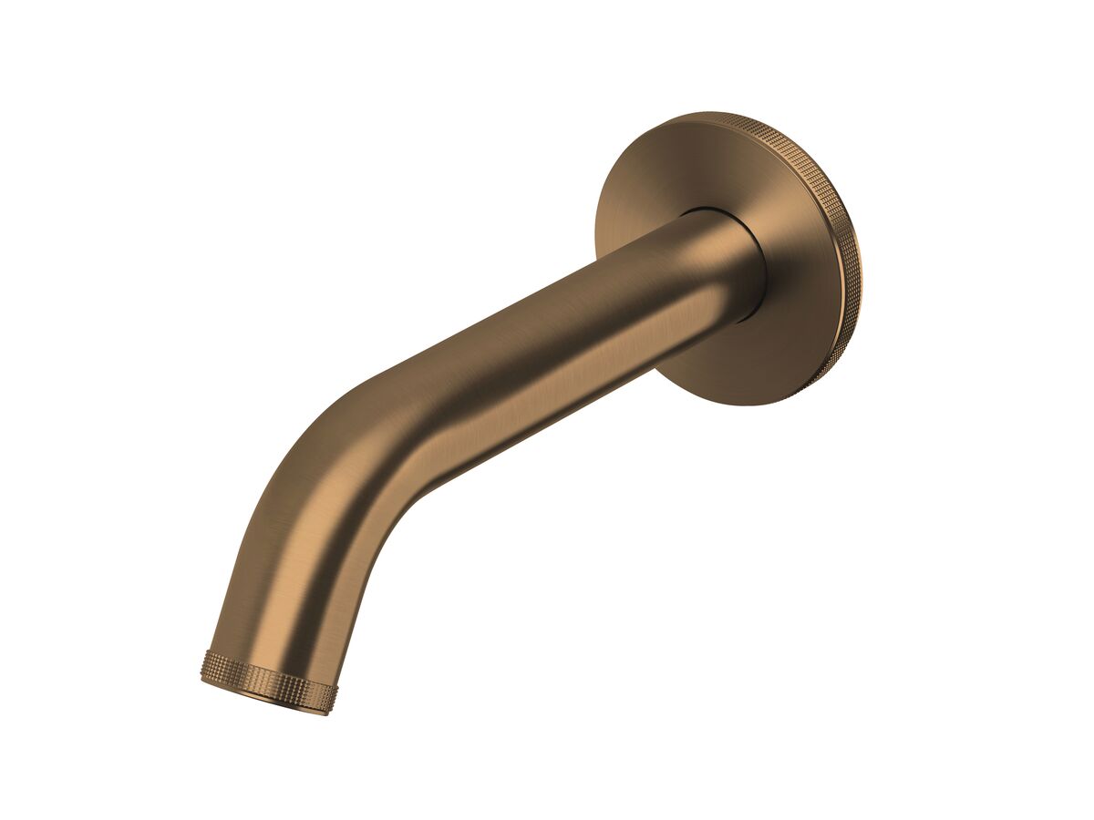 reece Milli Etch Wall Basin / Bath Outlet 160mm Brushed Bronze (6 Star) Lead Free