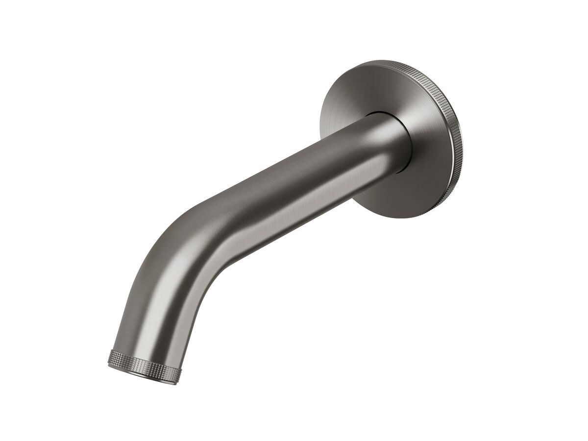 reece Milli Etch Wall Basin / Bath Outlet 160mm Brushed Gunmetal (6 Star) Lead Free