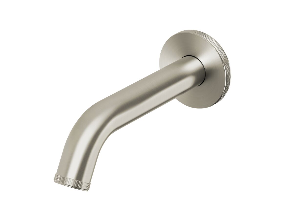 reece Milli Etch Wall Basin / Bath Outlet 160mm Brushed Nickel (6 Star) Lead Free