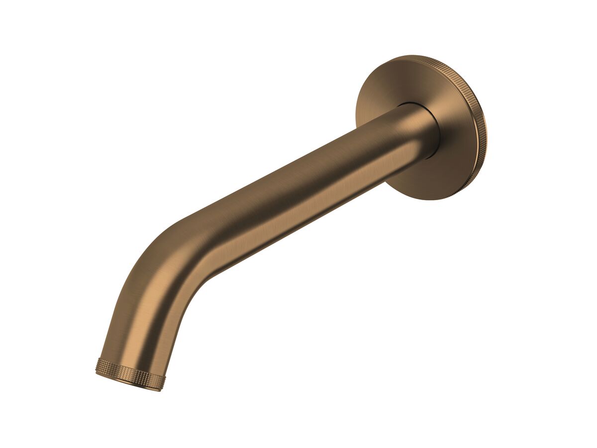 reece Milli Etch Wall Basin / Bath Outlet 200mm Brushed Bronze (6 Star) Lead Free